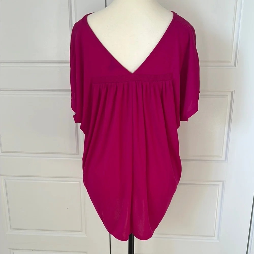 Ann Taylor LOFT Pink Flutter Sleeve Blouse Relaxed Style - Picture 3 of 8